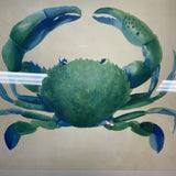 "Modern Blue Crab" Large Framed Print