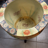 Vintage Satsuma Koi Planter/Bowl on Stand