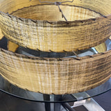 Vintage Mid Century 2-Tiered Fiberglass Lamp Shade