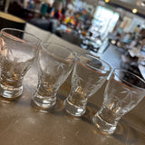 Set of 4 Bamboo Motif Cordial Glasses