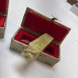 Jade Seal Stamp in Silk Brocade Box