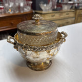 Vintage Silver-Plate Caviar Set w Mother of Pearl Spoons