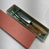 Vintage Paul Melchior Carving Set w Stag/Antler Horn Handles