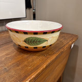 Ceramic Bowl w Leaves