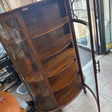 Early 1900's Curved Glass Curio Cabinet