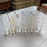 MCM Zodax La Fete SEt of 6 Stemless Champagne Flutes