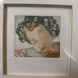 Venetian Girl Color Etching - signed & numbered