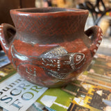 Terracotta Vase with Fish