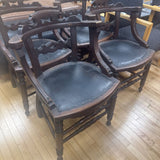 Vintage Captains Chair w Leather Seat