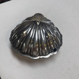 Silver Plate Clamshell Dish