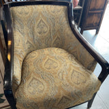 Barbara Barry Damask Upholstered Chair by Baker