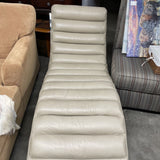 Mid Century Style Leather Chaise
