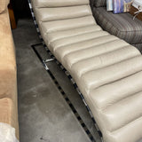 Mid Century Style Leather Chaise