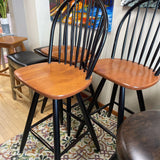 Two Tone Windsor-Style Swivel Counter Stool