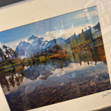 Mount Shuksan in Picture Lake signed by Peter James