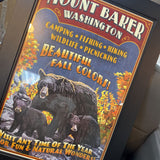 Mount Baker Washington - Beautiful Fall Colors - Framed Poster