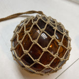 Vintage Amber Glass Fishing Float