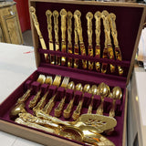 Vintage Oneida Community Gold Beethoven Flatware Set