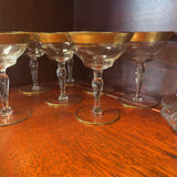 Vintage Gold Rimmed Tiffin Sherbert Glass