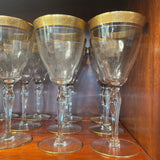 Vintage Gold Rimmed Tiffin Water Glass