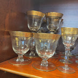 Vintage Gold Rimmed Tiffin Oyster Glass