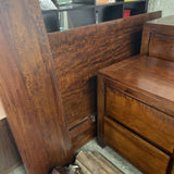 Mango Wood Queen Bed (Headboard, Footboard, Side Rails, Slats)