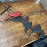 Metal Birds on Telephone Wire