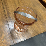 Pink Depression Glass Ice Bucket
