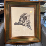 Eagle Head Sketch numbered & signed by Mary Grace Miluch