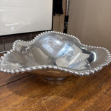 Mariposa String of Pearls Cast Aluminum Bowl