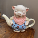 Piggy Went to Market Porcelain Pig Teapot