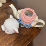 Piggy Went to Market Porcelain Pig Teapot