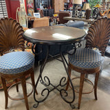 Grotto Shell/Coastal Regency Swivel Bar Stools-Set of 2