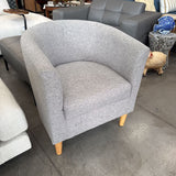 Grey Small Upholstered Chair