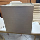Silver Faux Leather Lampshade square shape
