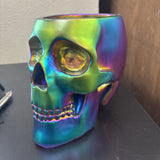 Iridescent Oil Slick Skull