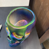 Iridescent Oil Slick Skull