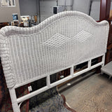 White Wicker Headboard Only