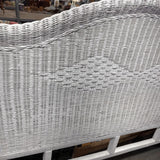 White Wicker Headboard Only