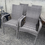 Set of 4 Patio Chairs - As Is