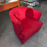 Red Ultra Suede Tub Chair
