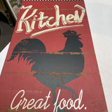 Kitchen Rooster Wood Sign