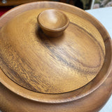 Vintage MCM Lidded Wood Bowl