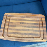 Vintage MCM Teak Nesting Tray Set