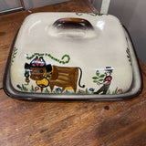 Vintage Weininger Swiss Hand Painted Covered Dish