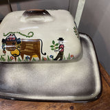 Vintage Weininger Swiss Hand Painted Covered Dish