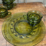 Vintage Indiana Glass Kings Crown Thumbprint Set-Set of 6