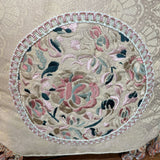 Embroidered Throw Pillow w/Tassels