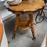 Antique Claw Foot Table w/Glass Orbs