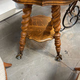 Antique Claw Foot Table w/Glass Orbs